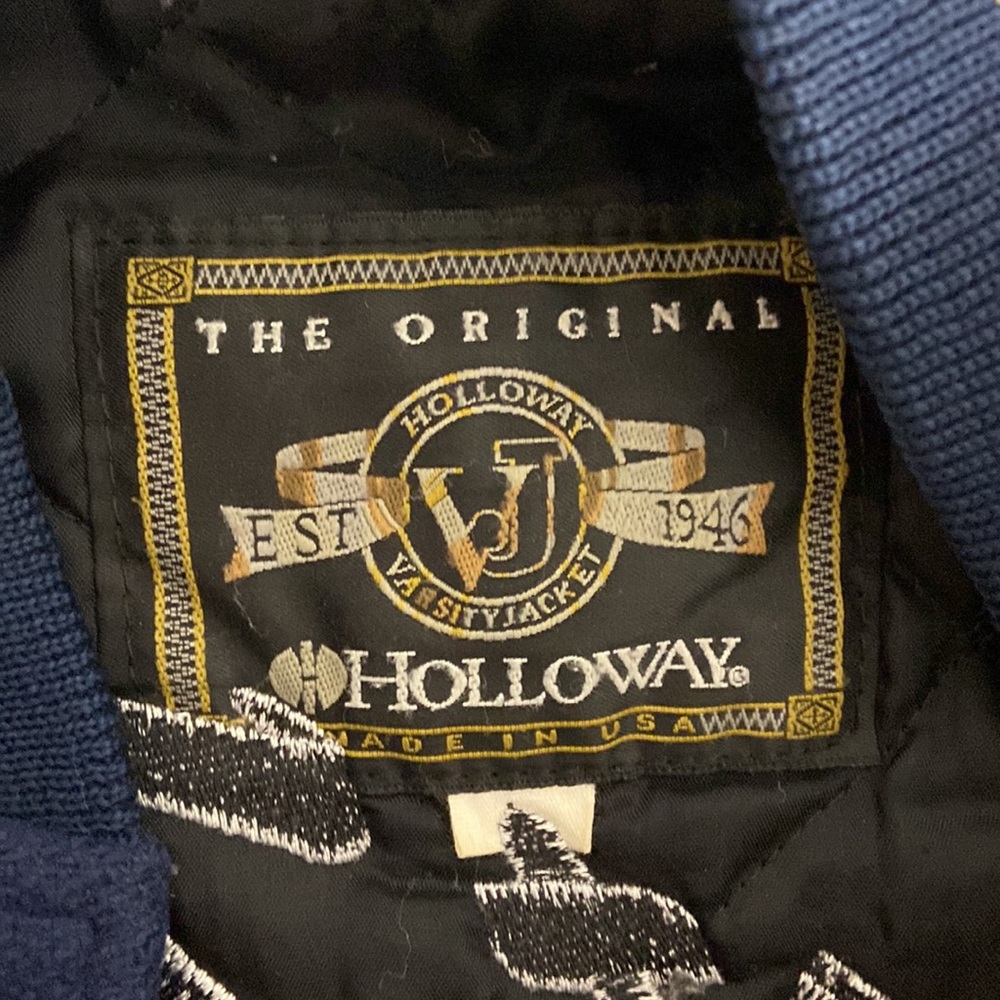 Halloway Varsiy Jacket Blue & White From Saint Mary S Could use A good Cleaning - Picture 5 of 5